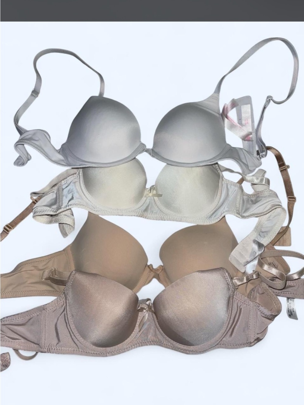 Sofra Everyday Molded T-Shirt Bras in White, Beige and Taupe